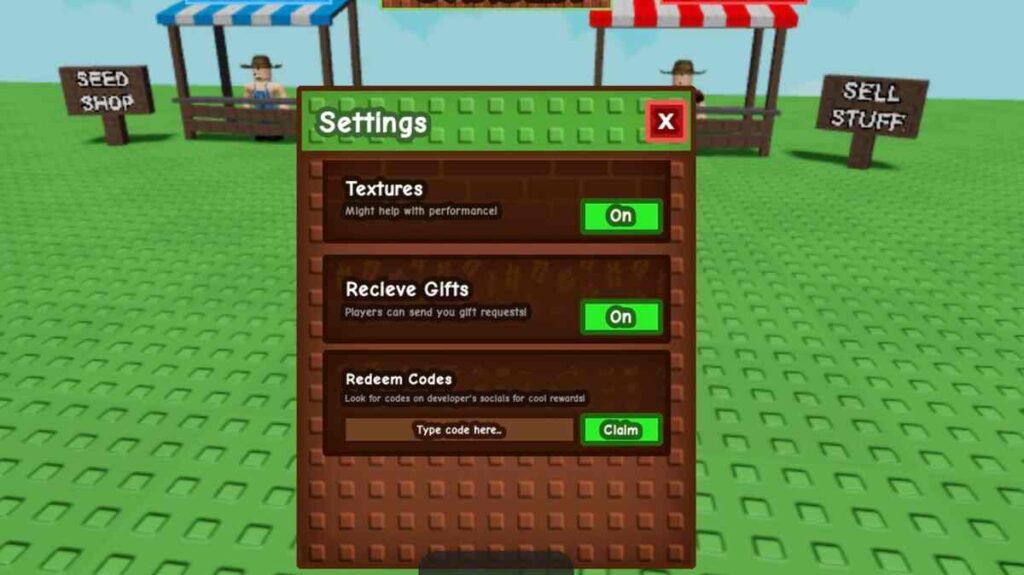 Grow A Garden Redeem Codes